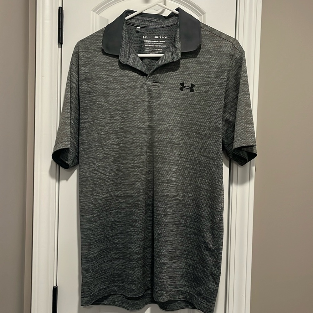 Men’s under armor performance golf polo with heat gear